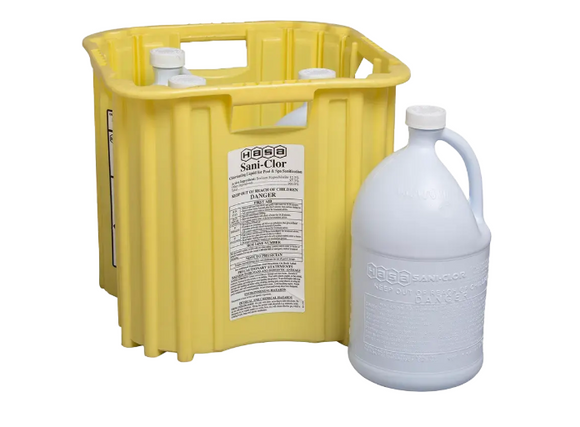 HASA Sani-Chlor Liquid Sodium Hypochlorite (4x1 Gallon Deposit Case) - 1041