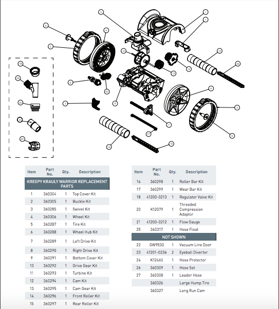 15. Rear Roller Kit - 360297