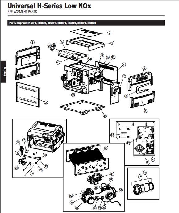 18. Burner Orifice Kit Propane Gas (H500FD Only) - FDXLBOP1500