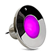 J&J Electronics ColorSplash LED Fixture - Spa - RGB-W Color Changing (120V 100' Cord Polished Bezel) - LPL-S2CW-120-100-P